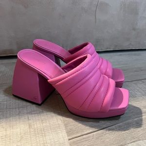 Pink Chunky Heels 8.5